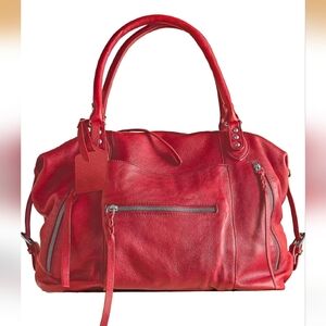 Inspired Large Look Elegant Red Tote Vegan BRAND NEW - IN BOX